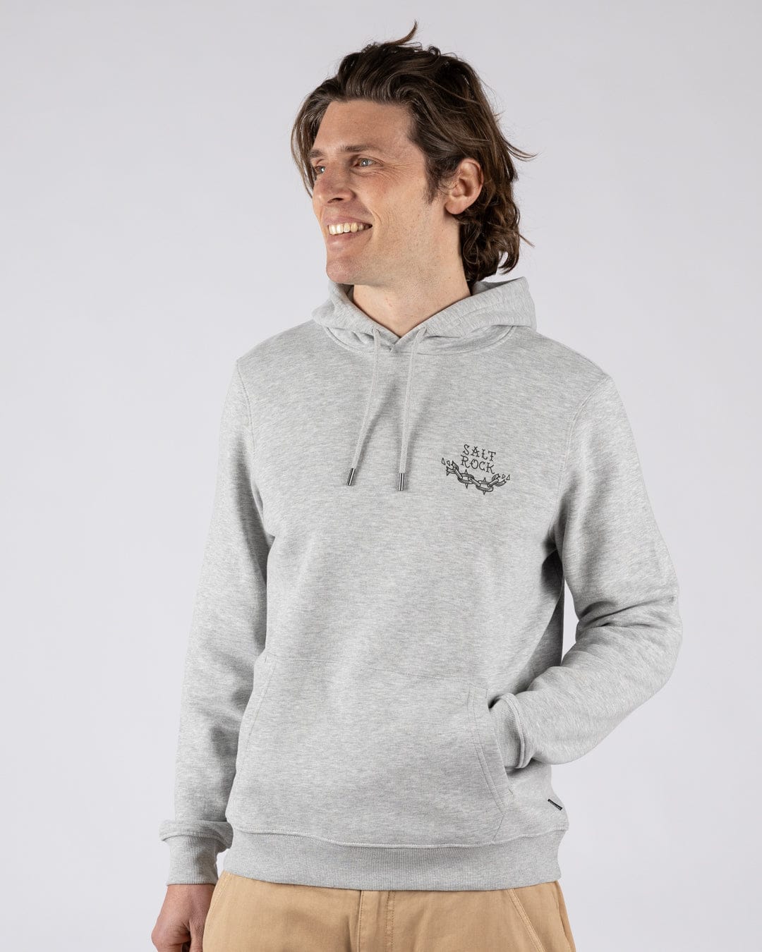 Yesterday's Youth  Mens Pop Hoodie in Grey