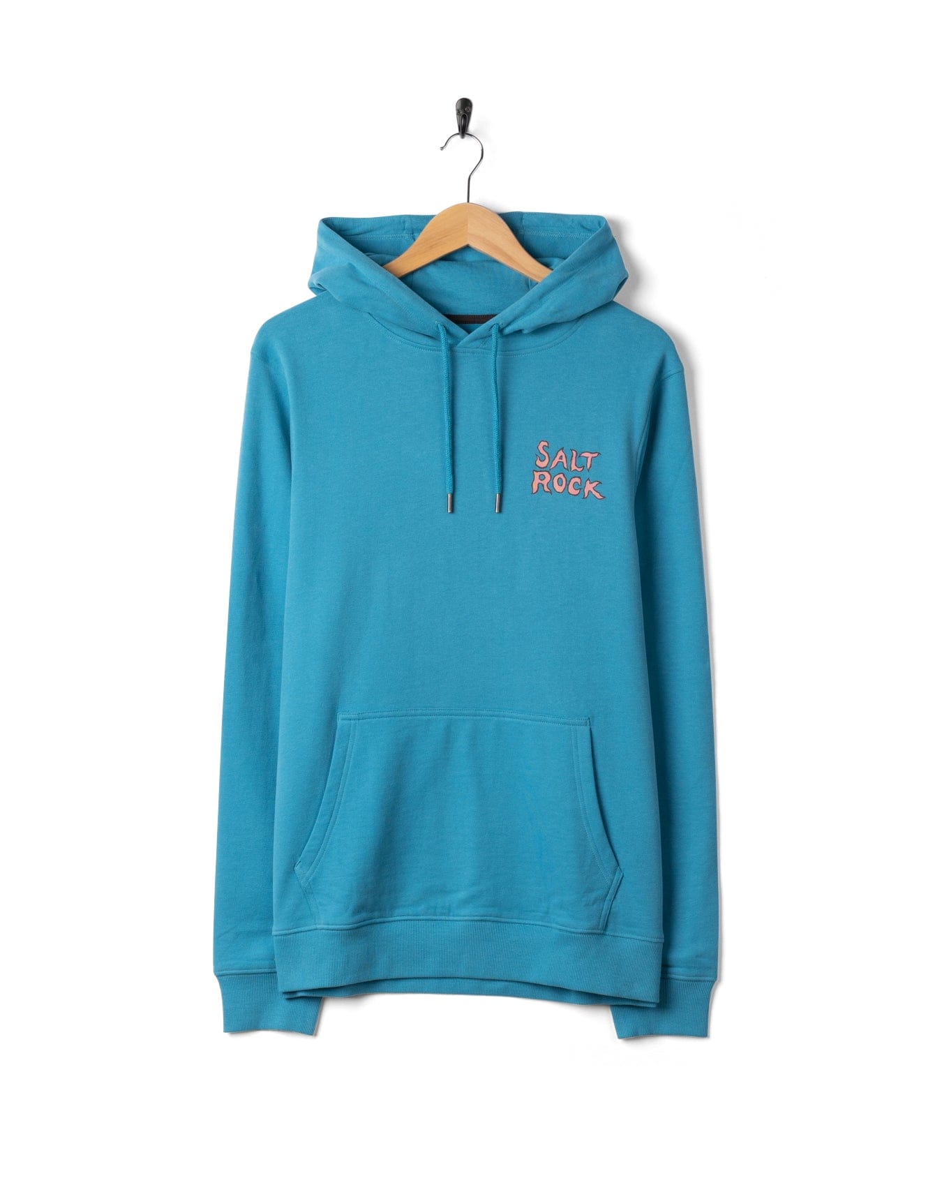 One More Wave Mens Pop Hoodie in Bright Blue