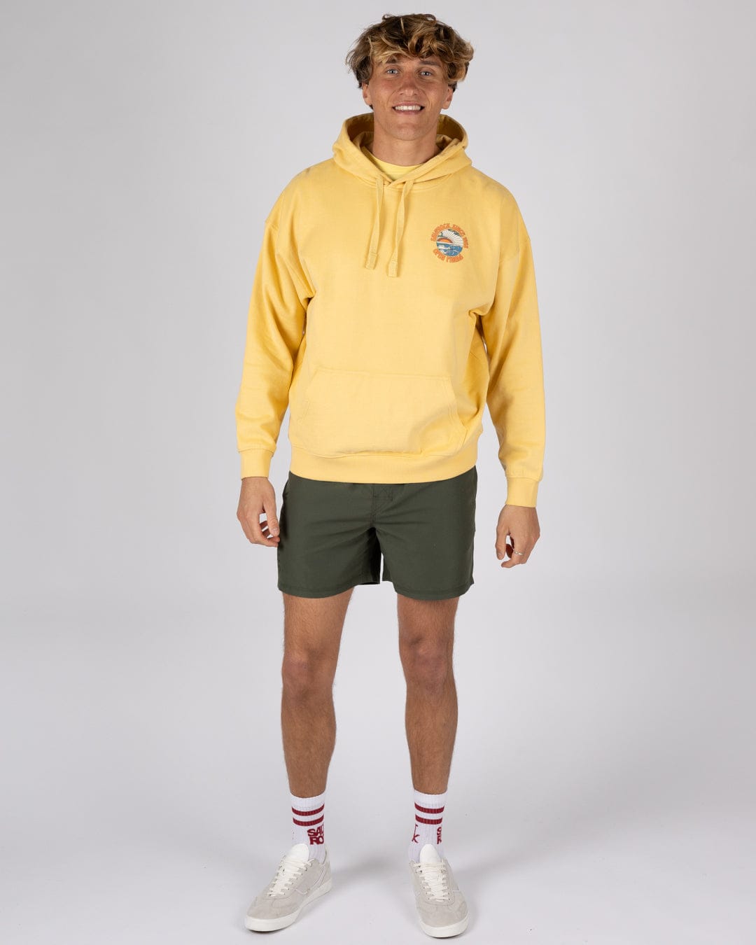 Open Finals Mens Pop Hoodie in Yellow