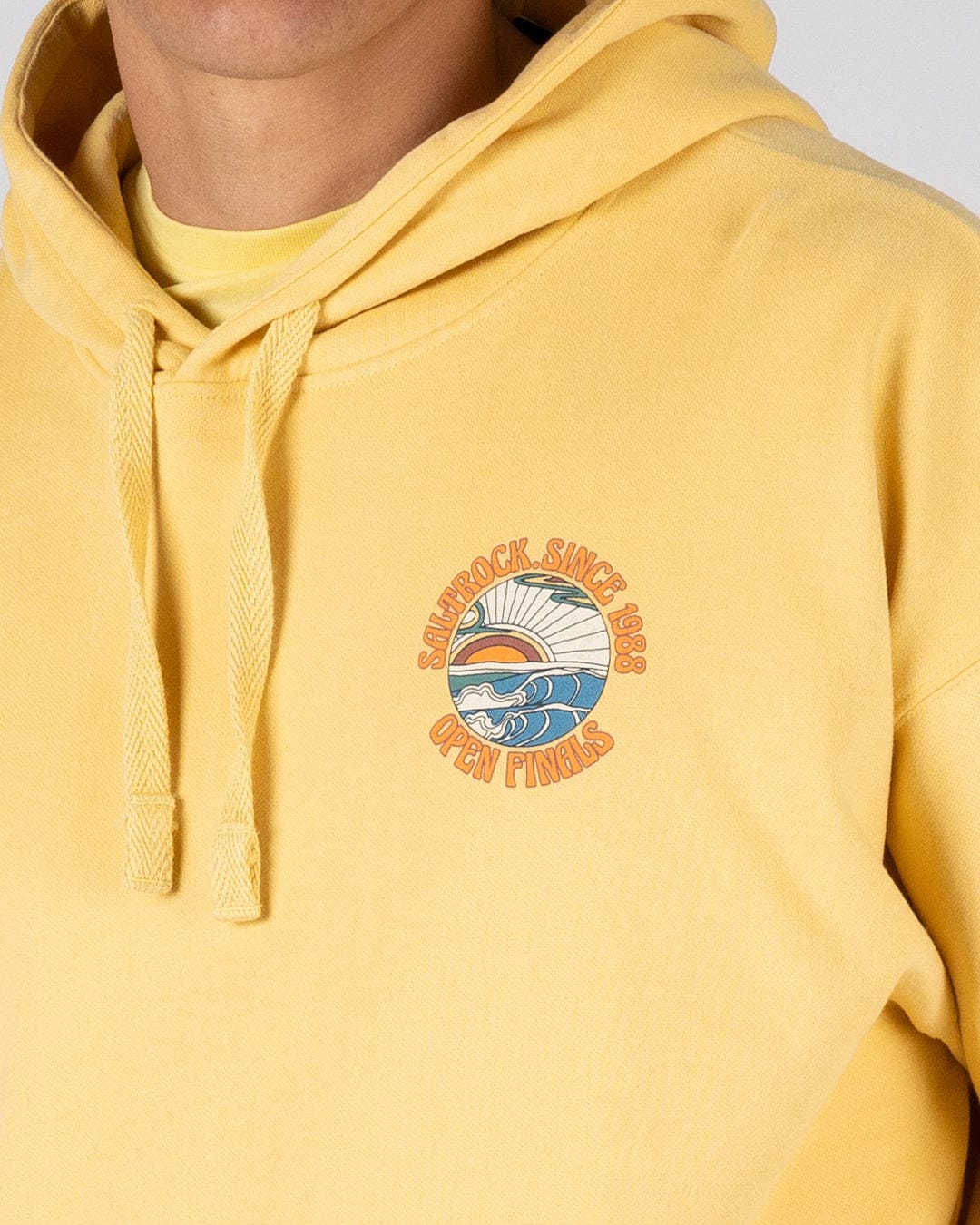 Open Finals Mens Pop Hoodie in Yellow