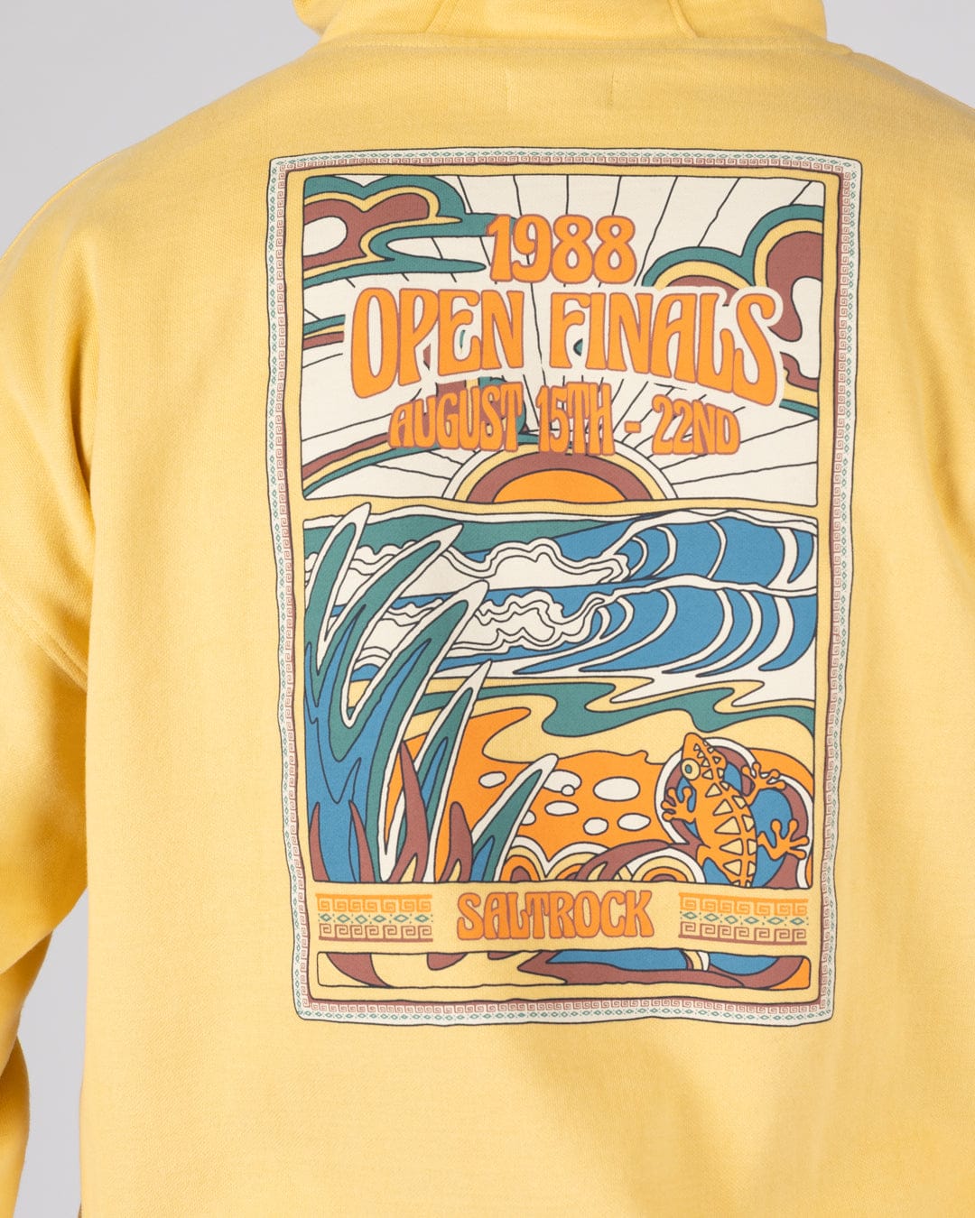 Open Finals Mens Pop Hoodie in Yellow
