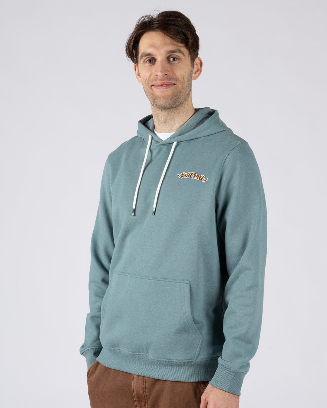 Heritage Logo  Mens Pop Hoodie in Blue