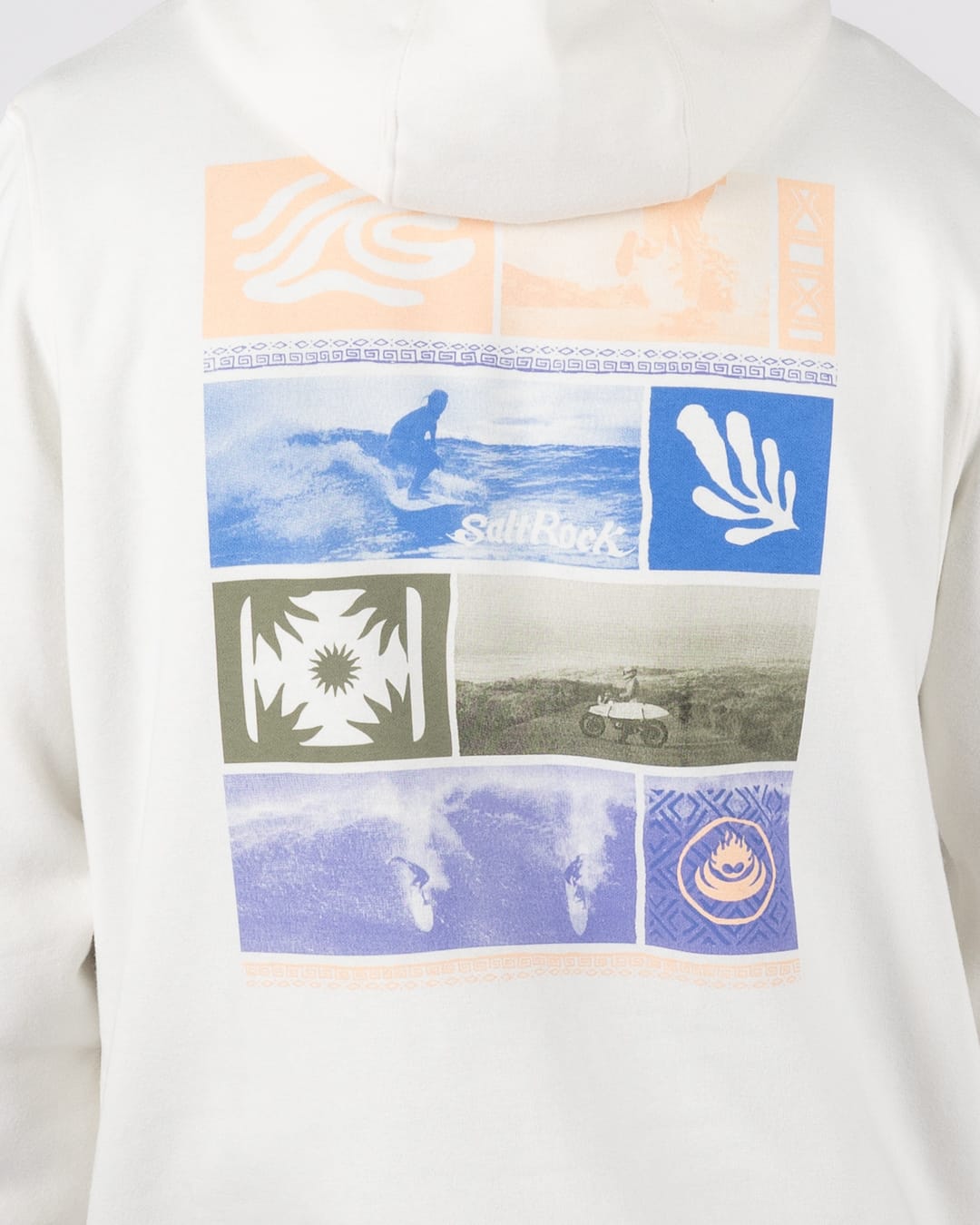 Beach Break Mens Pop Hoodie in Cream