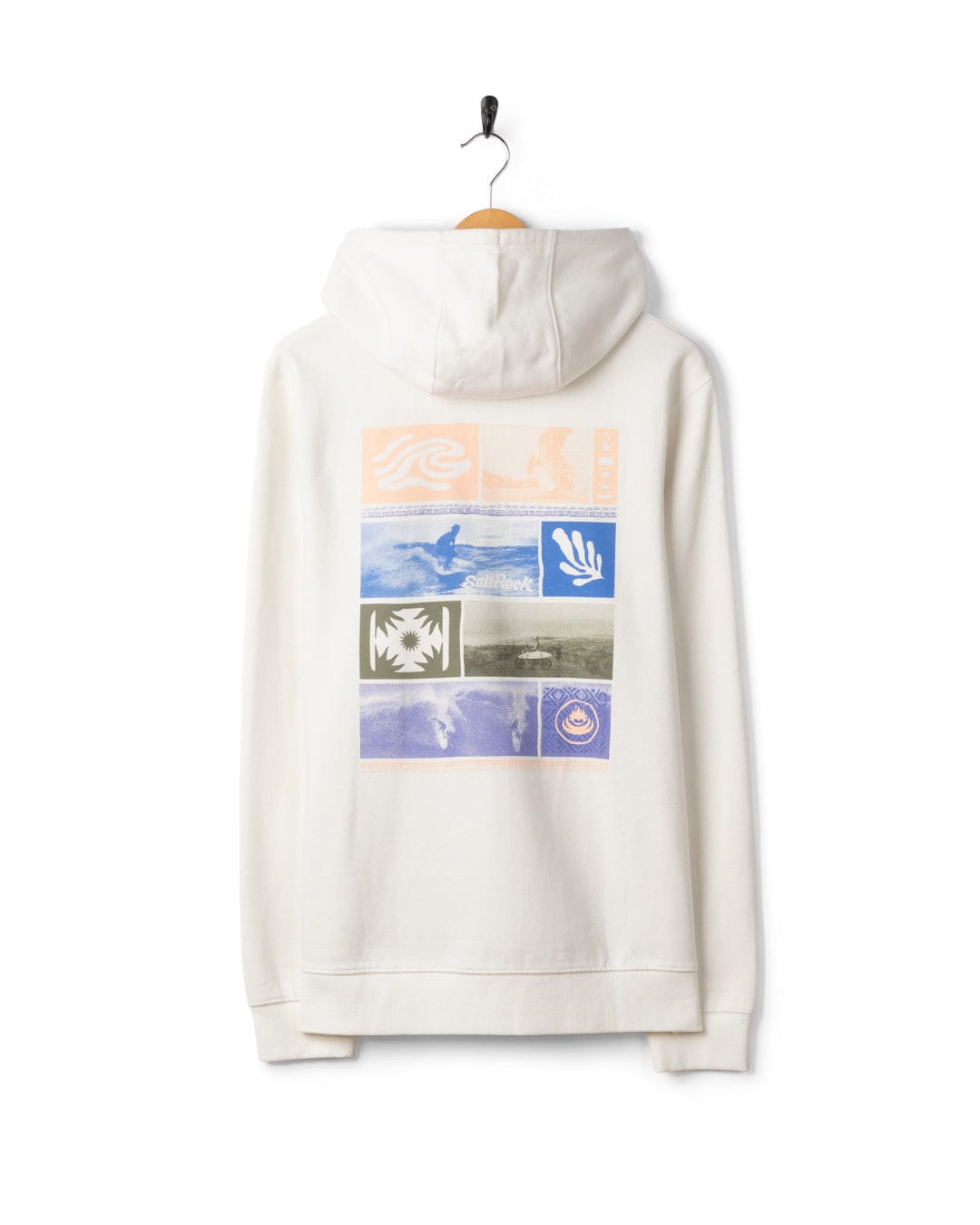 Beach Break Mens Pop Hoodie in Cream