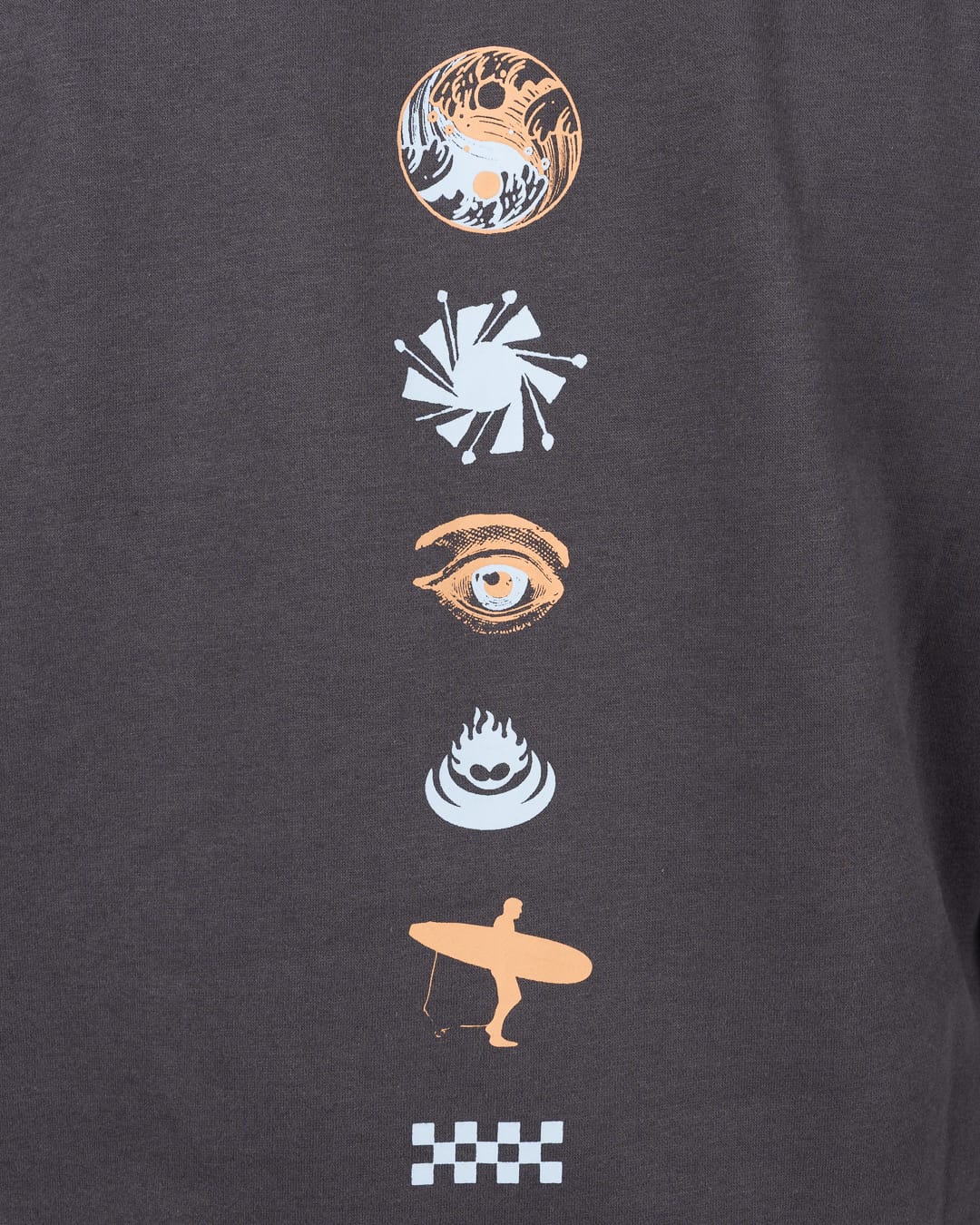 Portal Mens Classic Pop Hoodie in Grey