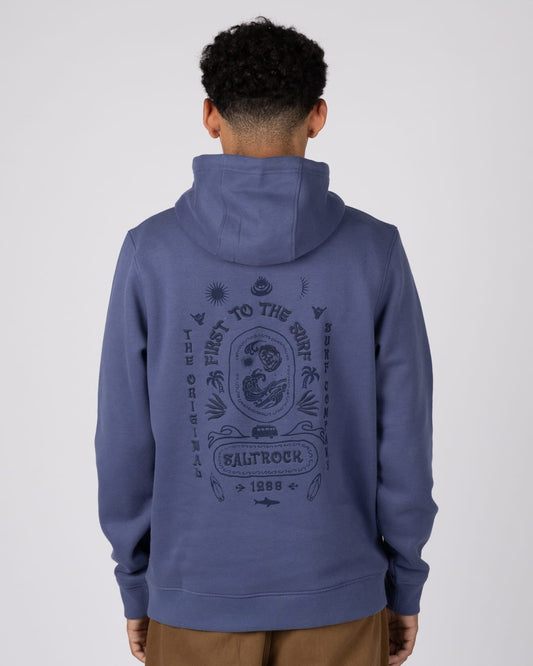 Cult Mens Pop Hoodie in Blue
