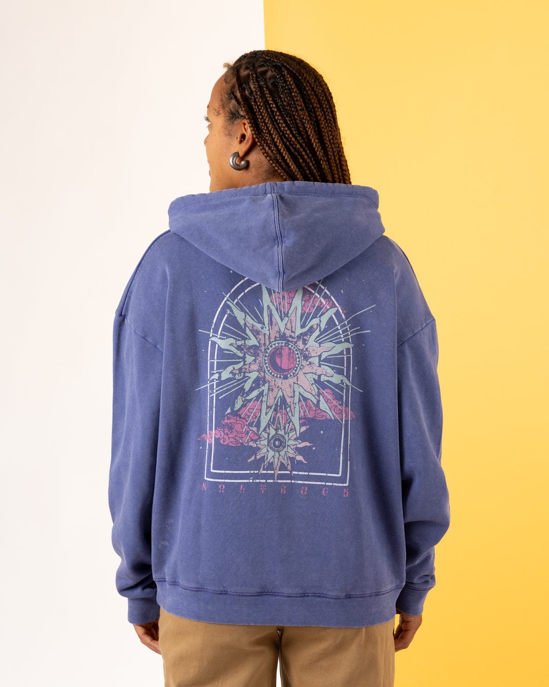 Eclipse - Womens Oversized Pop Hoodie - Purple