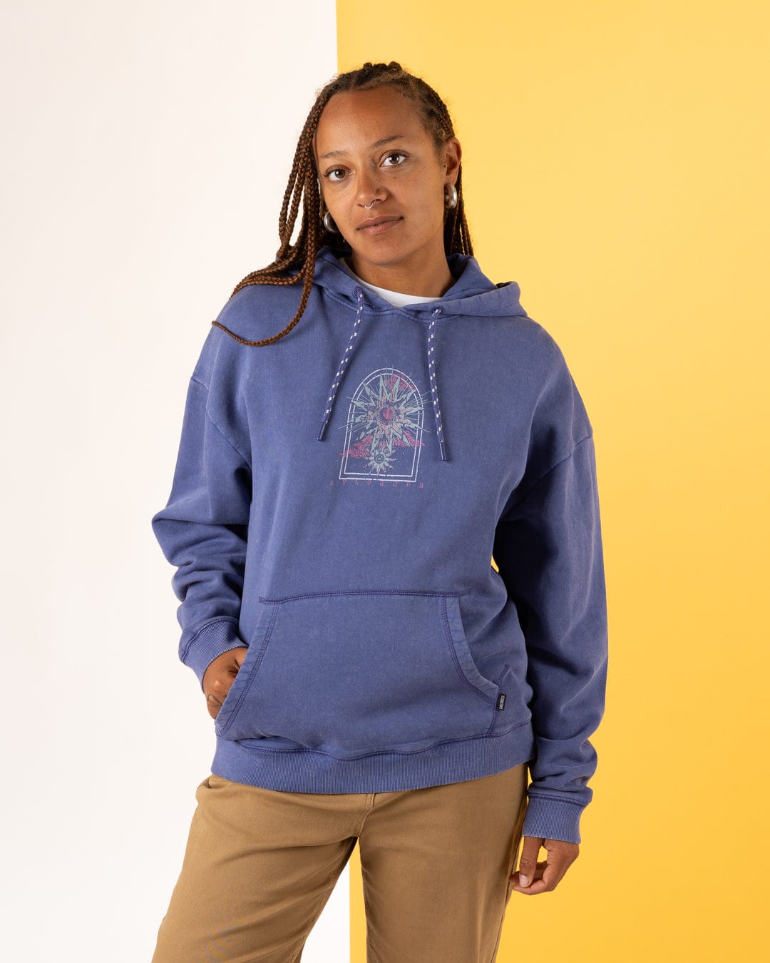 Eclipse - Womens Oversized Pop Hoodie - Purple