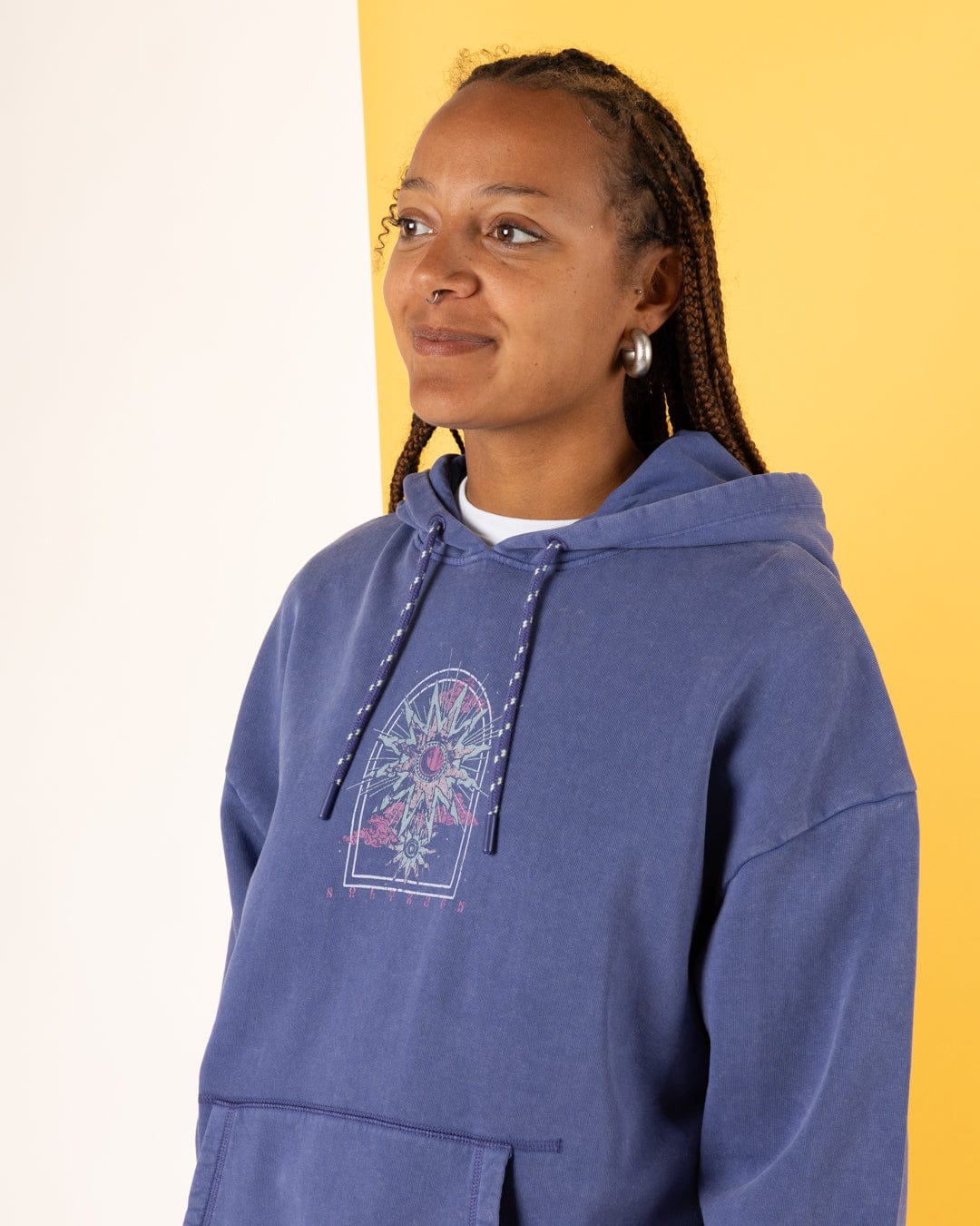 Eclipse - Womens Oversized Pop Hoodie - Purple