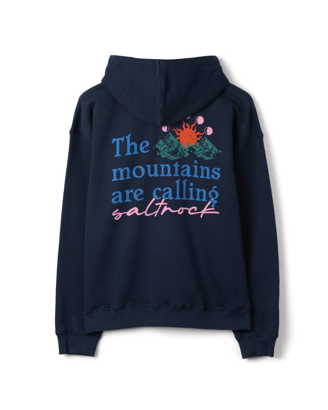 Mountain Calling Womens Oversized Pop Hoodie in Blue