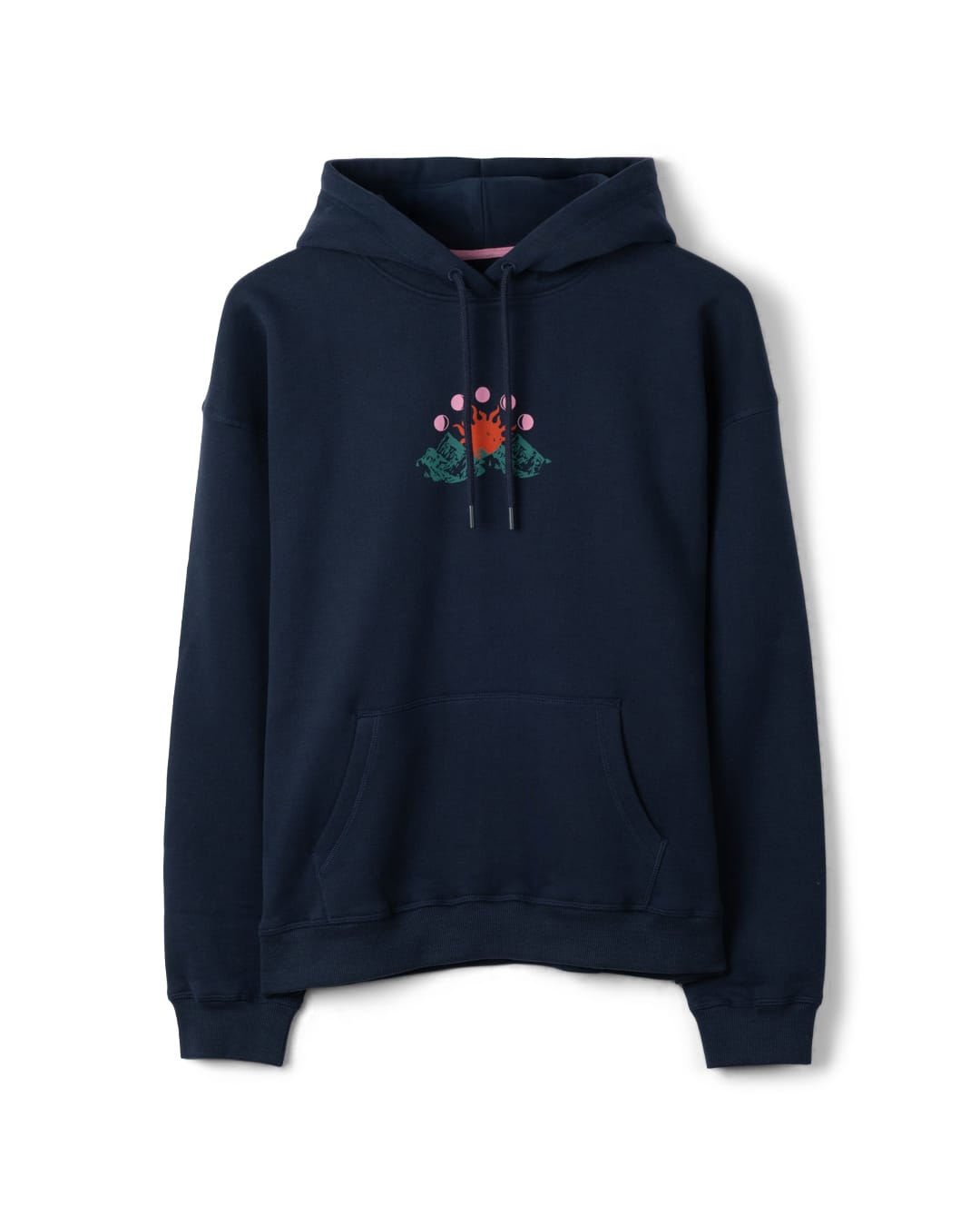 Mountain Calling Womens Oversized Pop Hoodie in Blue