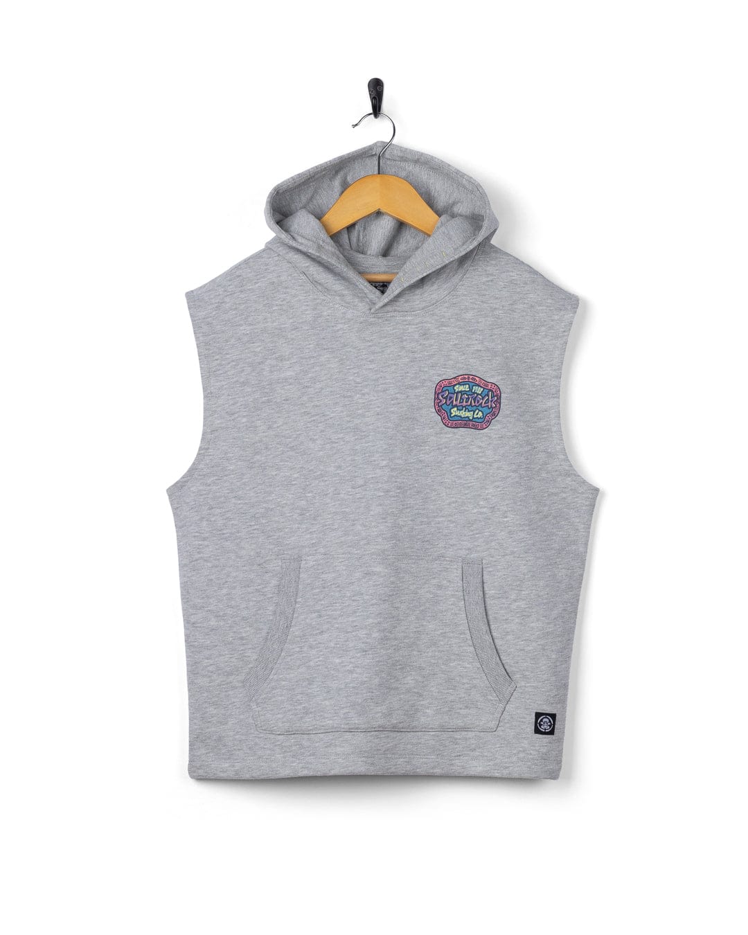 Tribe Pop Kids Sleeveless Hoodie in Grey