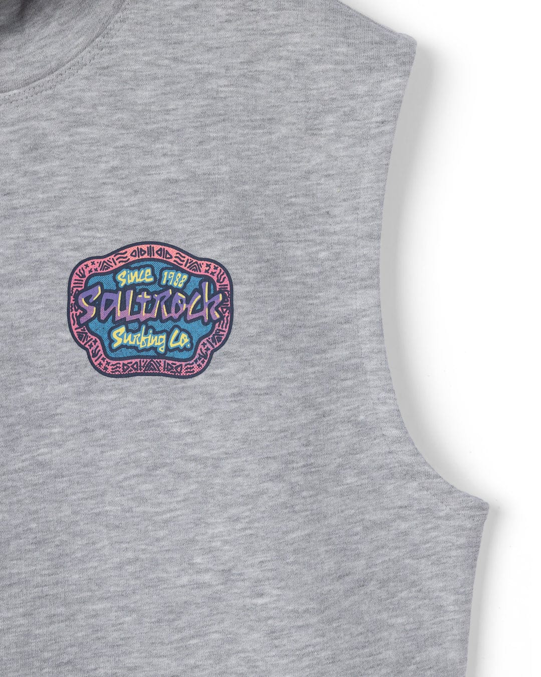 Tribe Pop Kids Sleeveless Hoodie in Grey