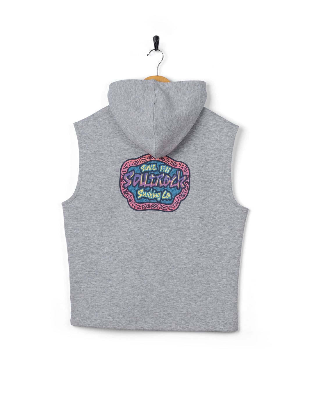 Tribe Pop Kids Sleeveless Hoodie in Grey