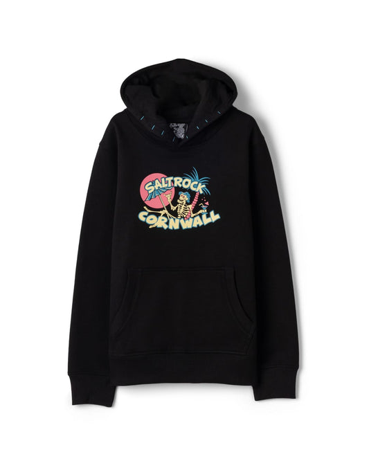 Sip N Dip Cornwall Kids Pop Hoodie in Black