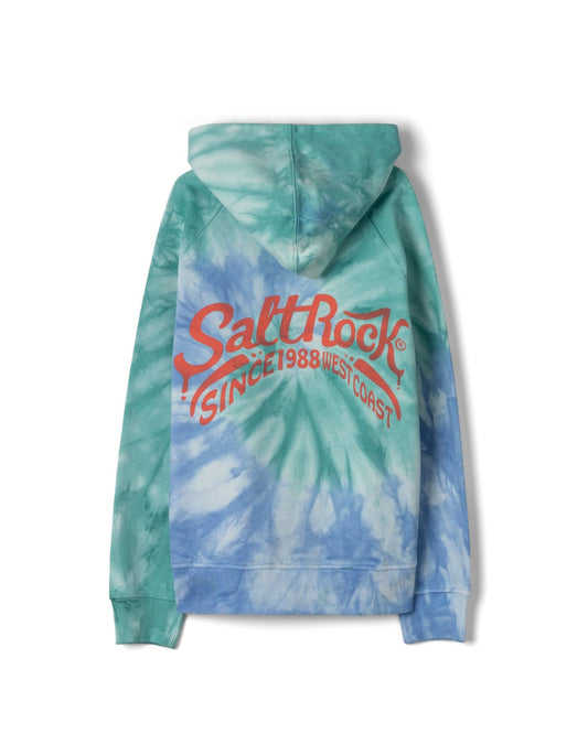 Smile Kids Tie Dye Pop Hoodie in Blue