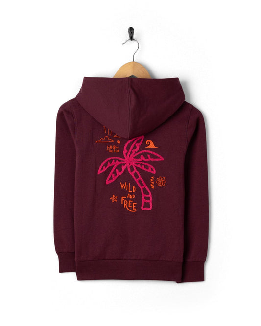 Wild & Free - Kids Zip Hoodie - Purple
