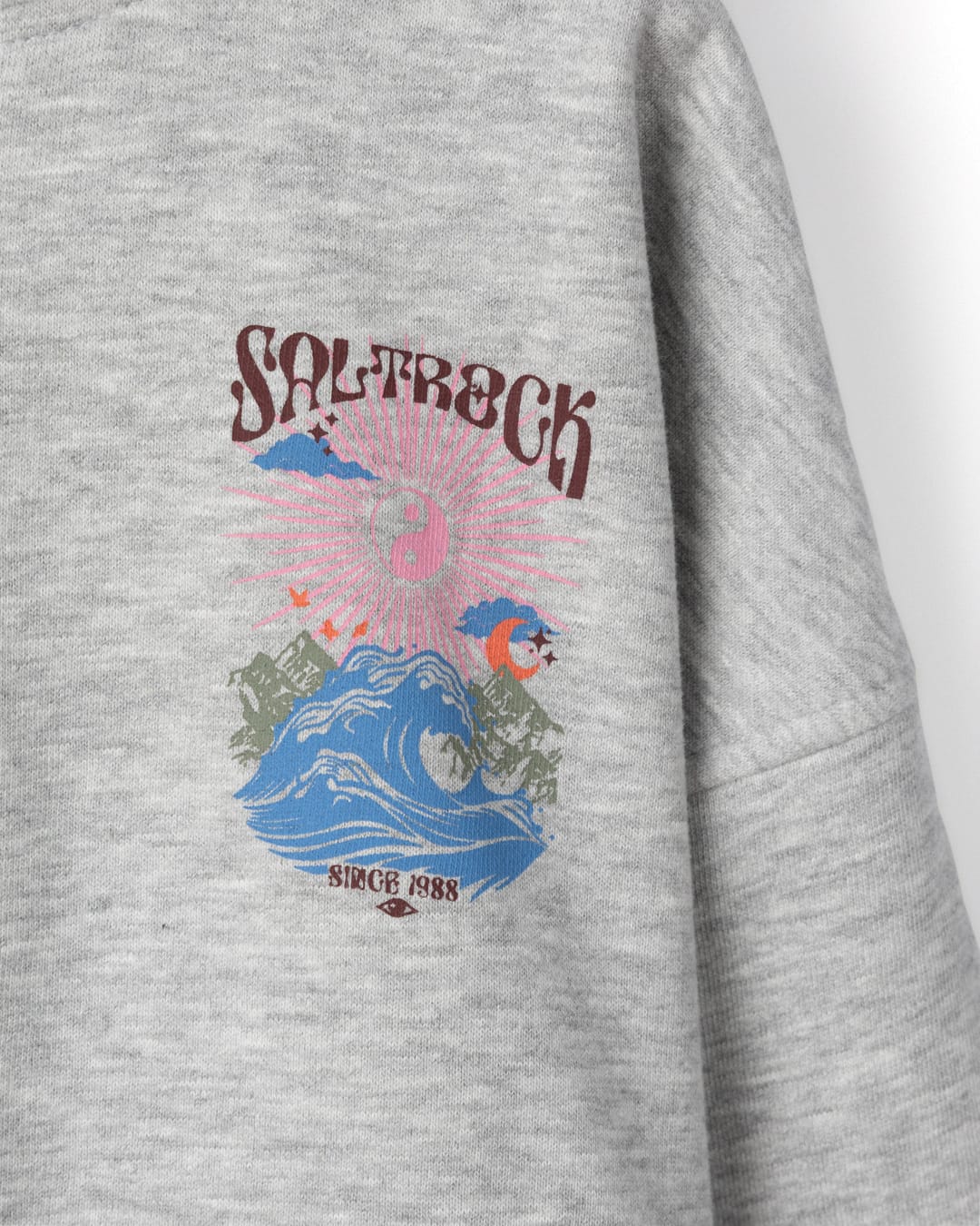 Surf Synergy Kids Cropped Pop Hoodie in Grey