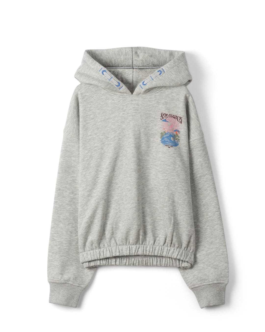 Surf Synergy Kids Cropped Pop Hoodie in Grey