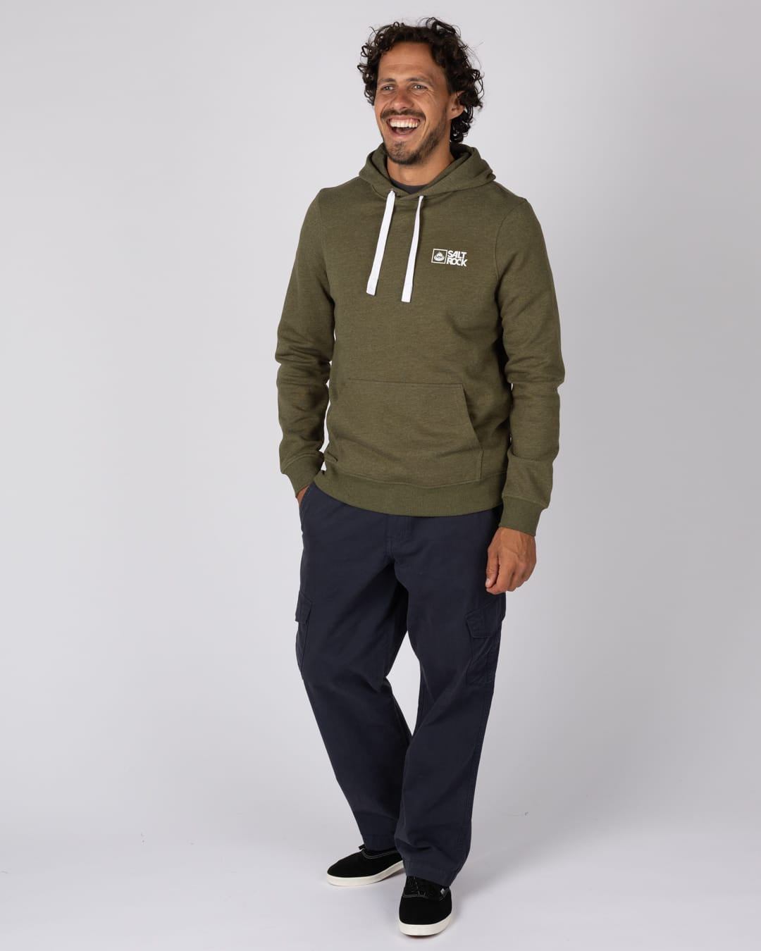Essential Mens Pop Hoodie in Green