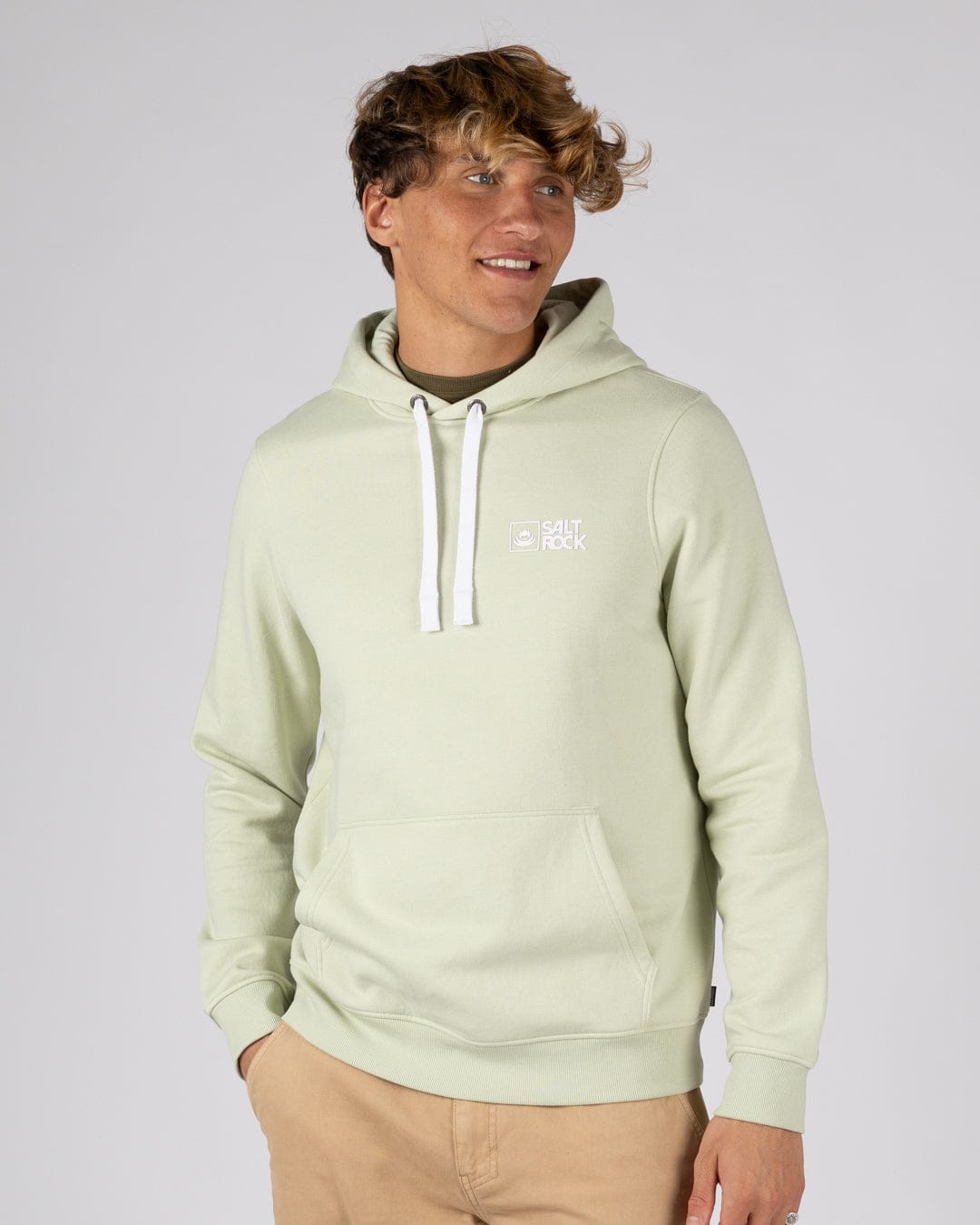 Saltrock Original - Mens Pop Hoodie - Light Green
