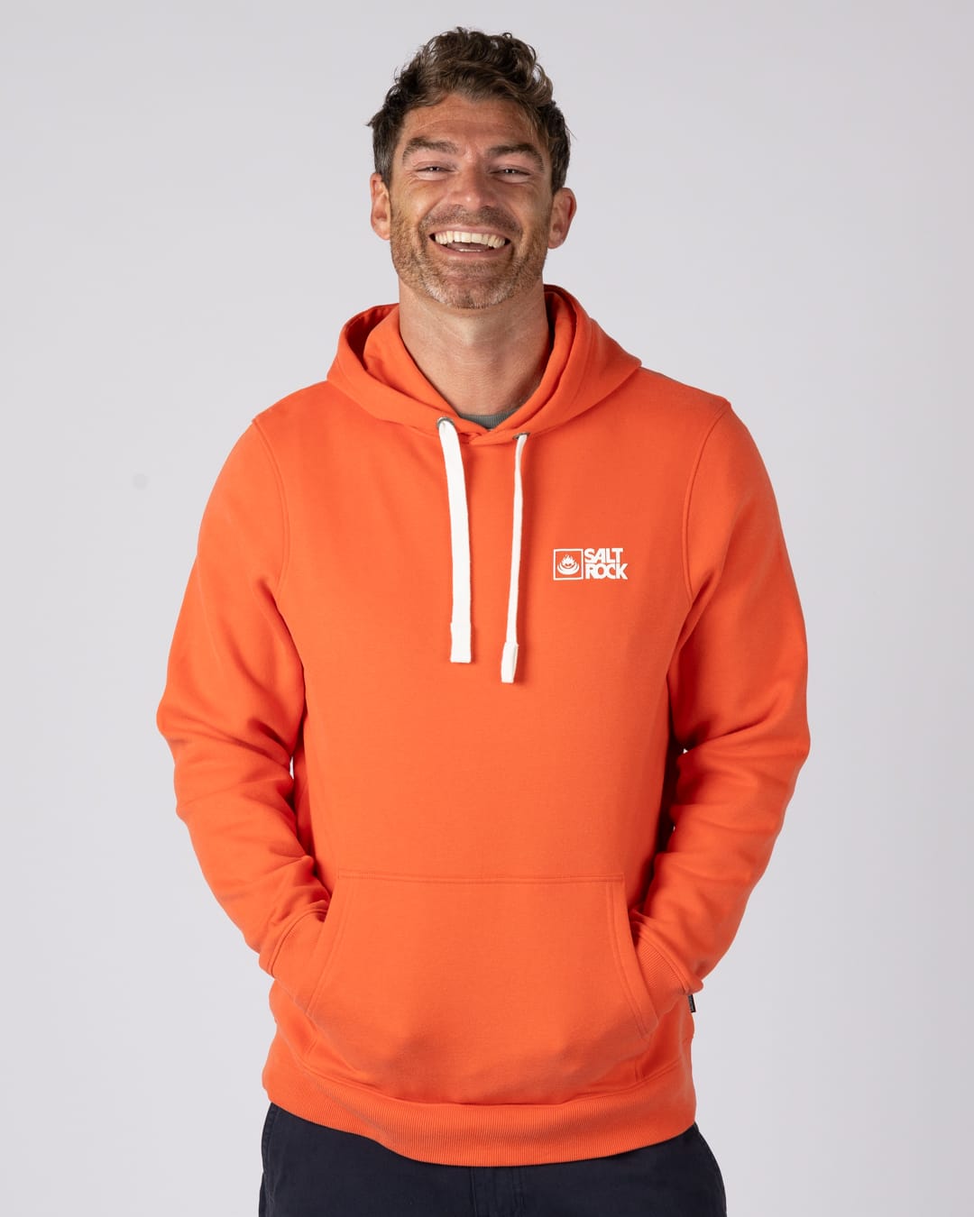 Essential Mens Pop Hoodie in Orange