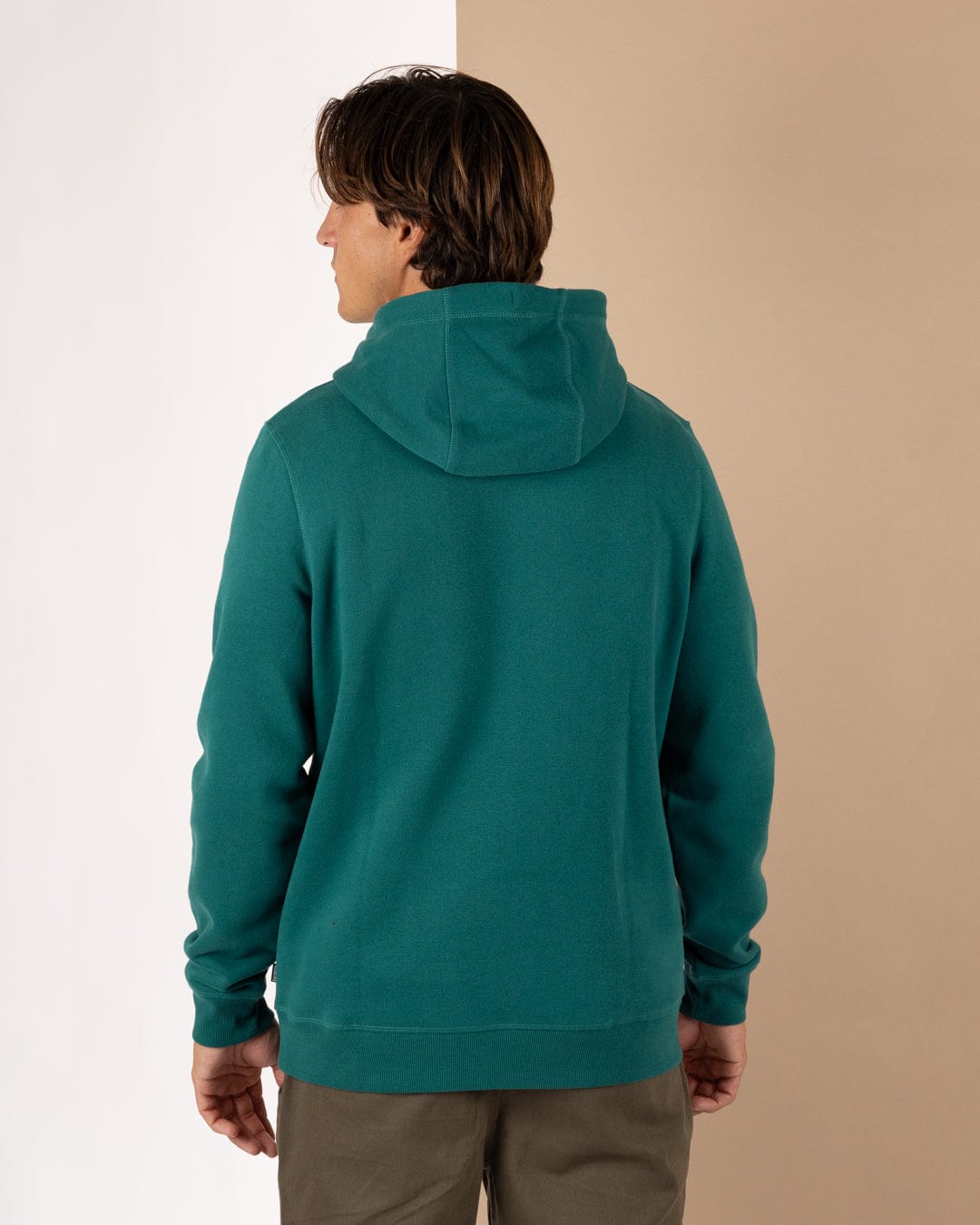 Torn Stripe - Mens Pop Hoodie -Teal