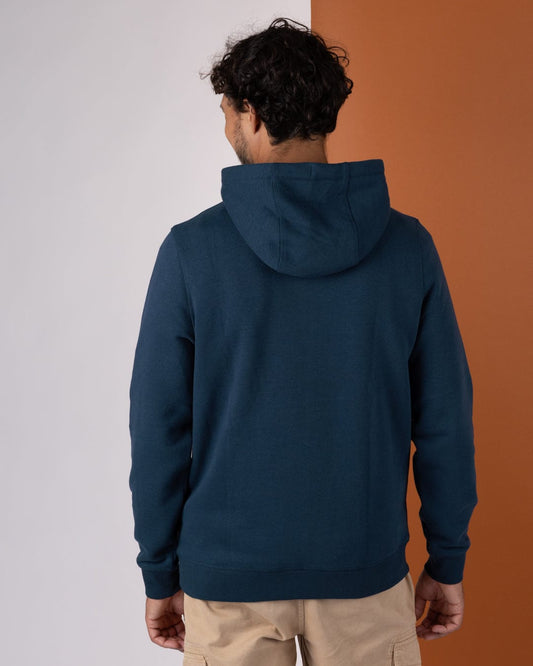 Torn Stripe - Mens Pop Hoodie - Blue