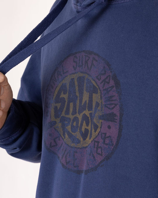 Essential Warp Mens Oversized Pop Hoodie in Purple