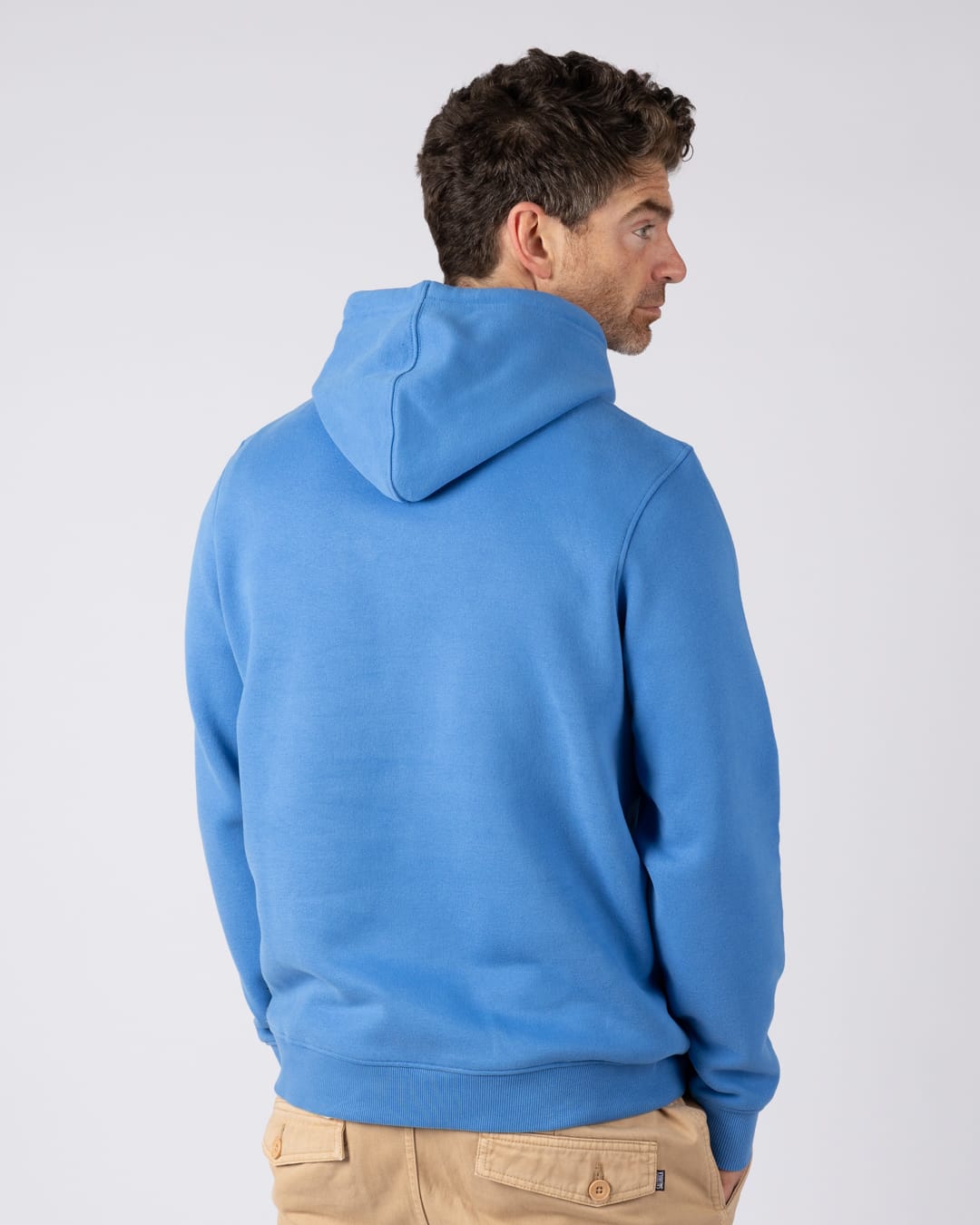 Postcard Bloc Pop Hoodie in Bright Blue