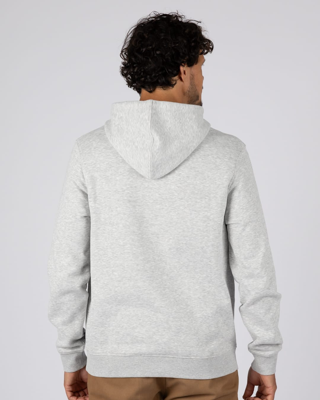 Tribal Stripe Mens Pop Hoodie in Grey