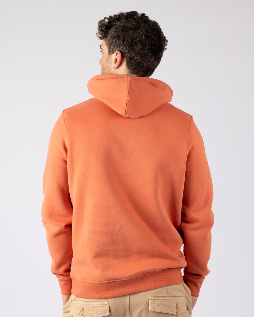 Stamp Flame Pop Hoodie in Orange