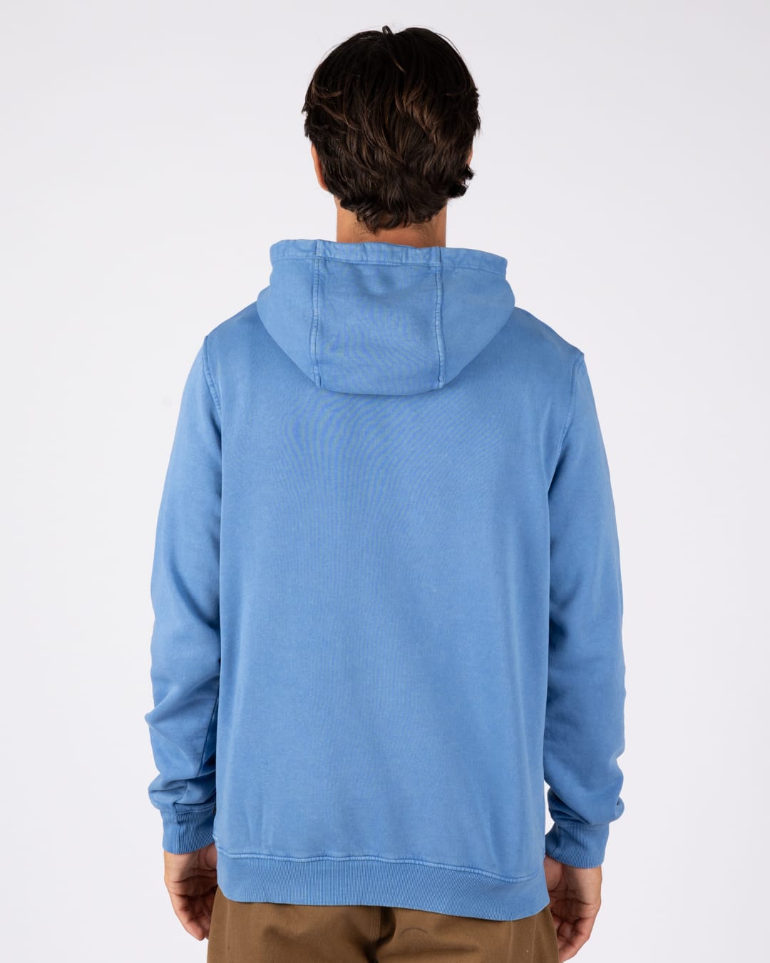 Heritage Oval Badge Mens Classic Pop Hoodie in Bright Blue