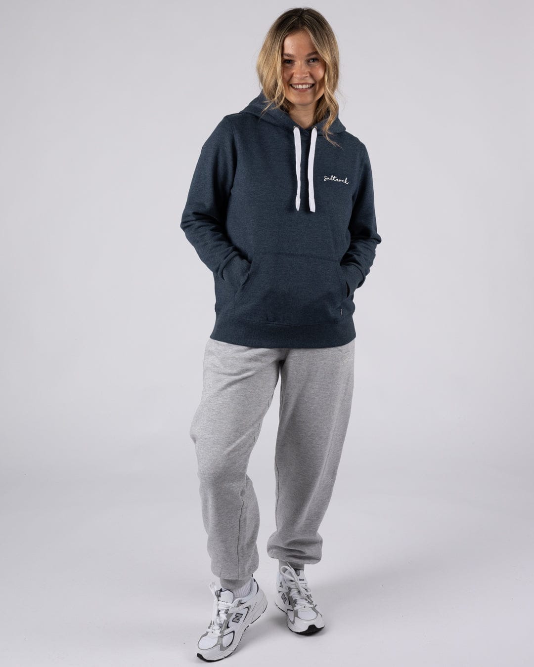 Velator - Womens Pop Hoodie - Blue Marl