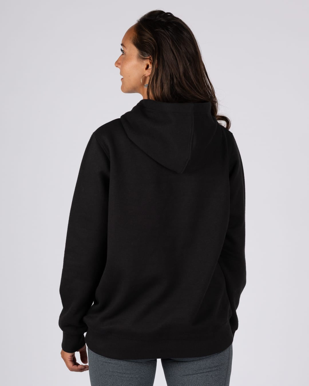 Essential Womens Pop Hoodie in Black