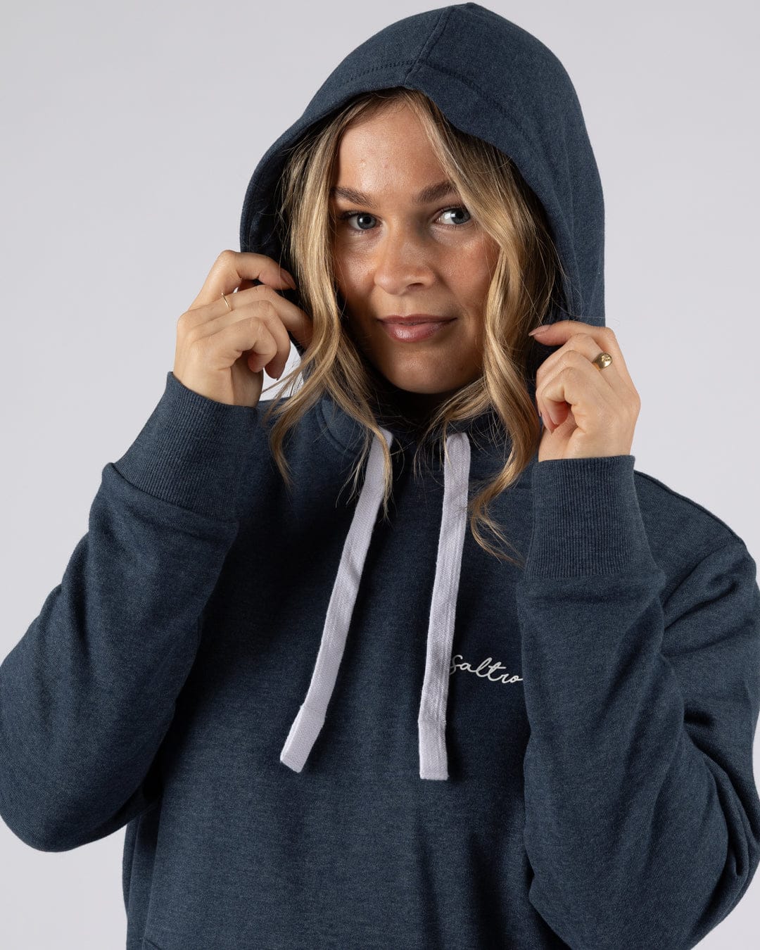 Velator - Womens Pop Hoodie - Blue Marl