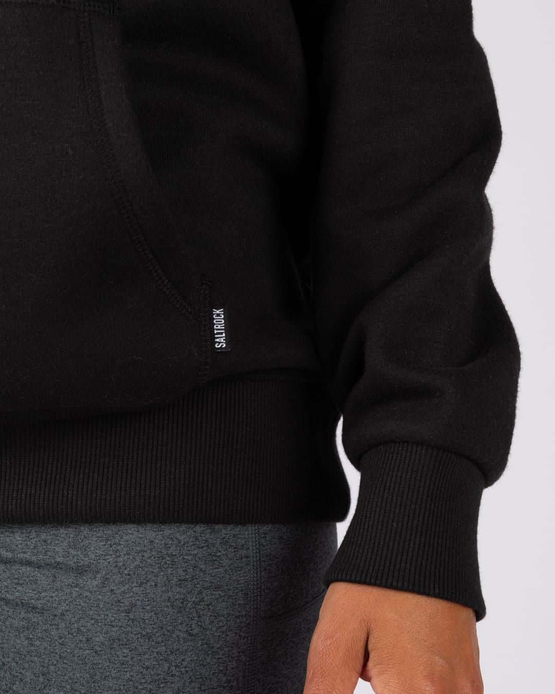 Essential Womens Pop Hoodie in Black
