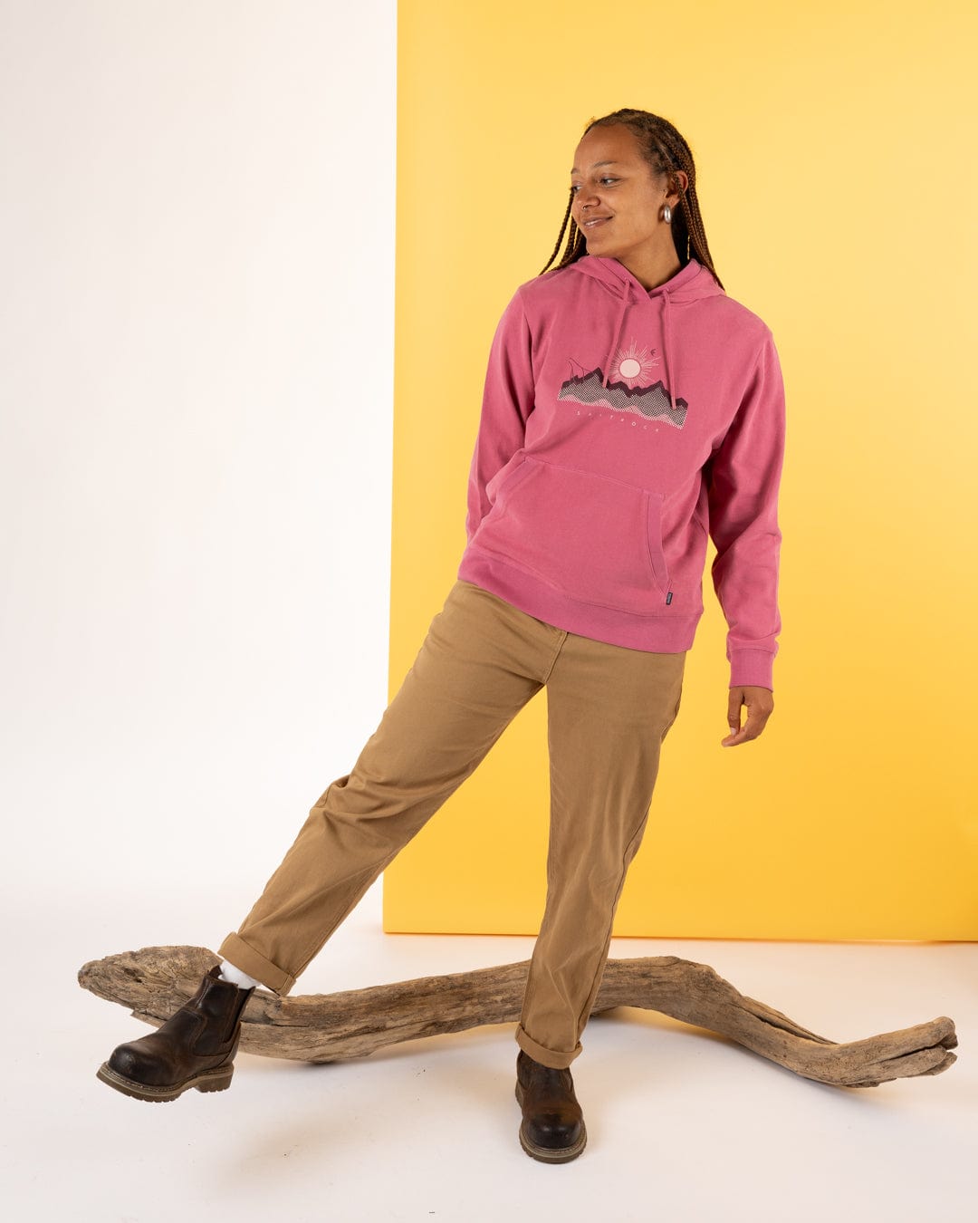 Horizon - Womens Pop Hoodie - Dark Pink