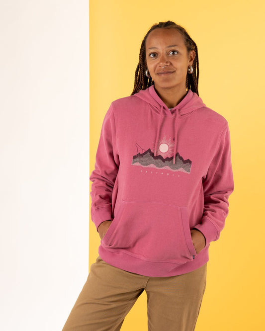 Horizon - Womens Pop Hoodie - Dark Pink