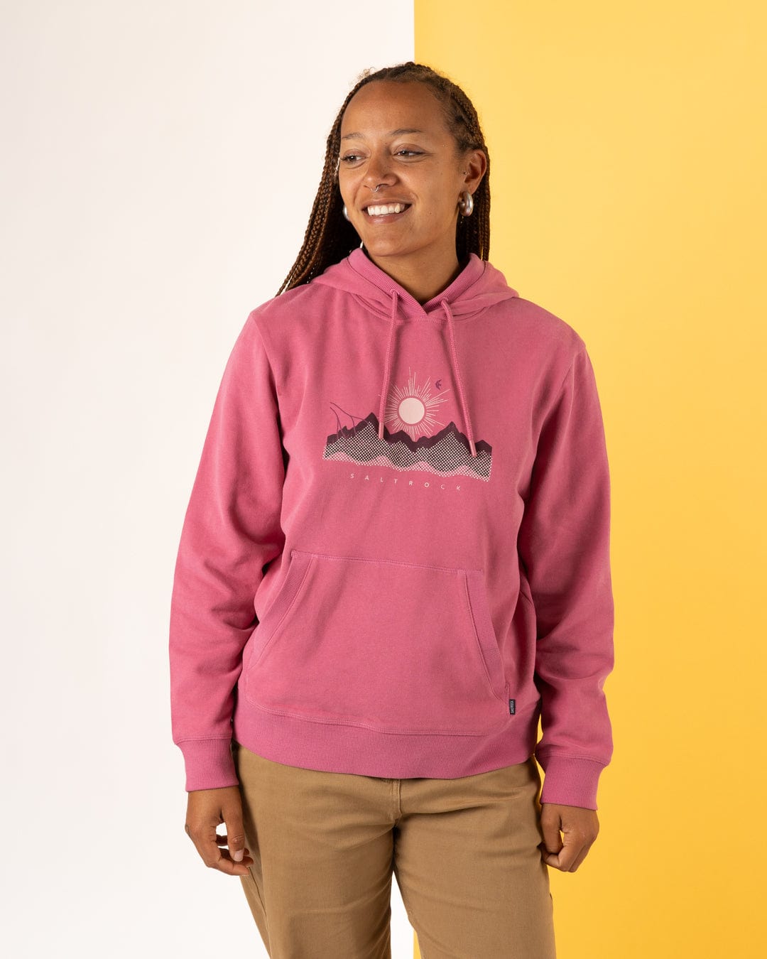 Horizon - Womens Pop Hoodie - Dark Pink