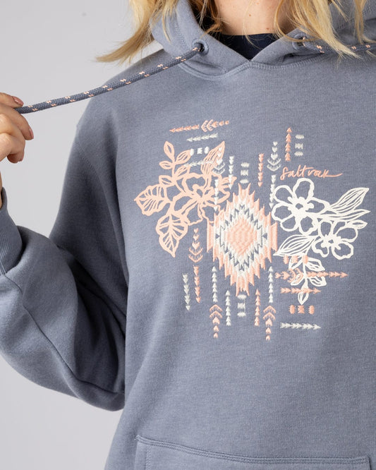 Flow - Womens Pop Hoodie - Blue