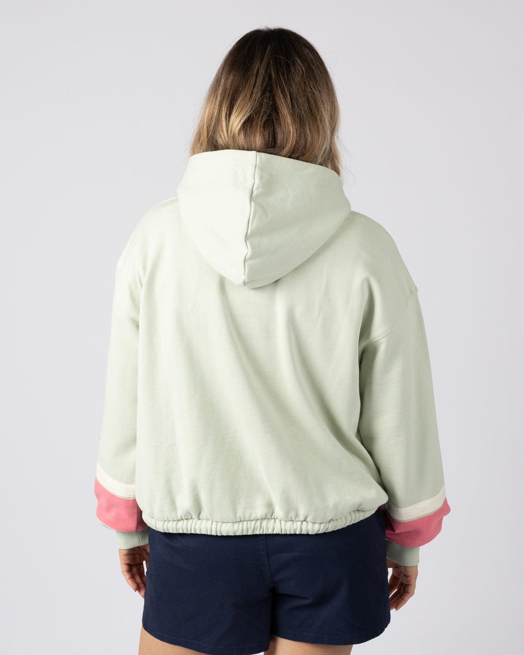 Sun Daze  Womens Pop Hoodie in Light Green