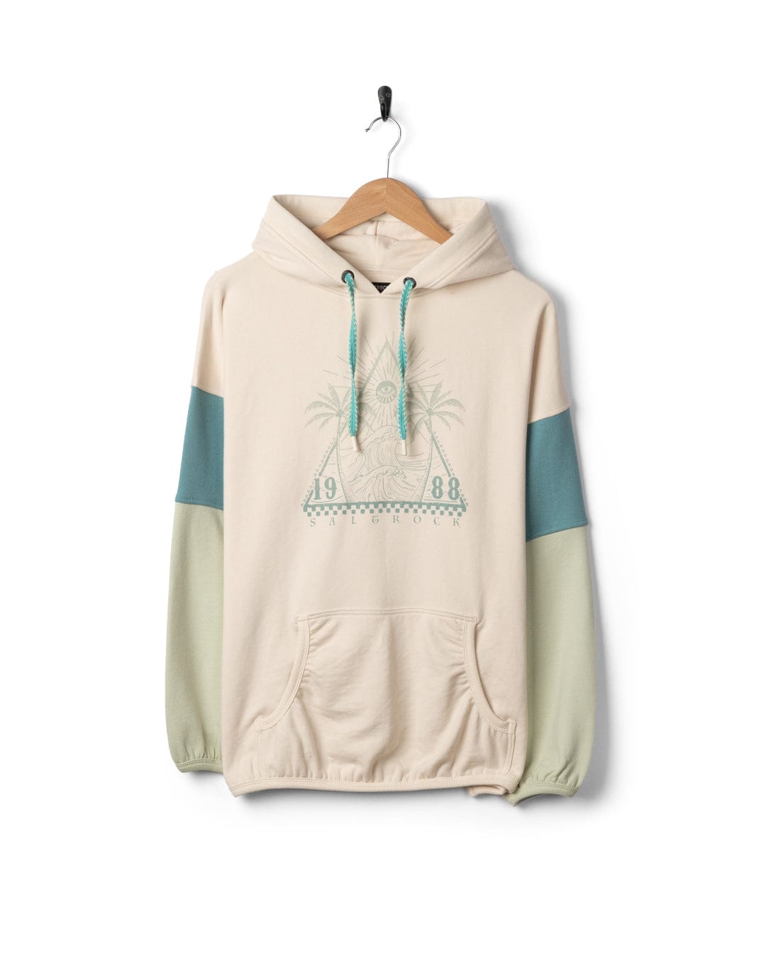 Free Wave  Womens Oversized Pop Hoodie in Cream