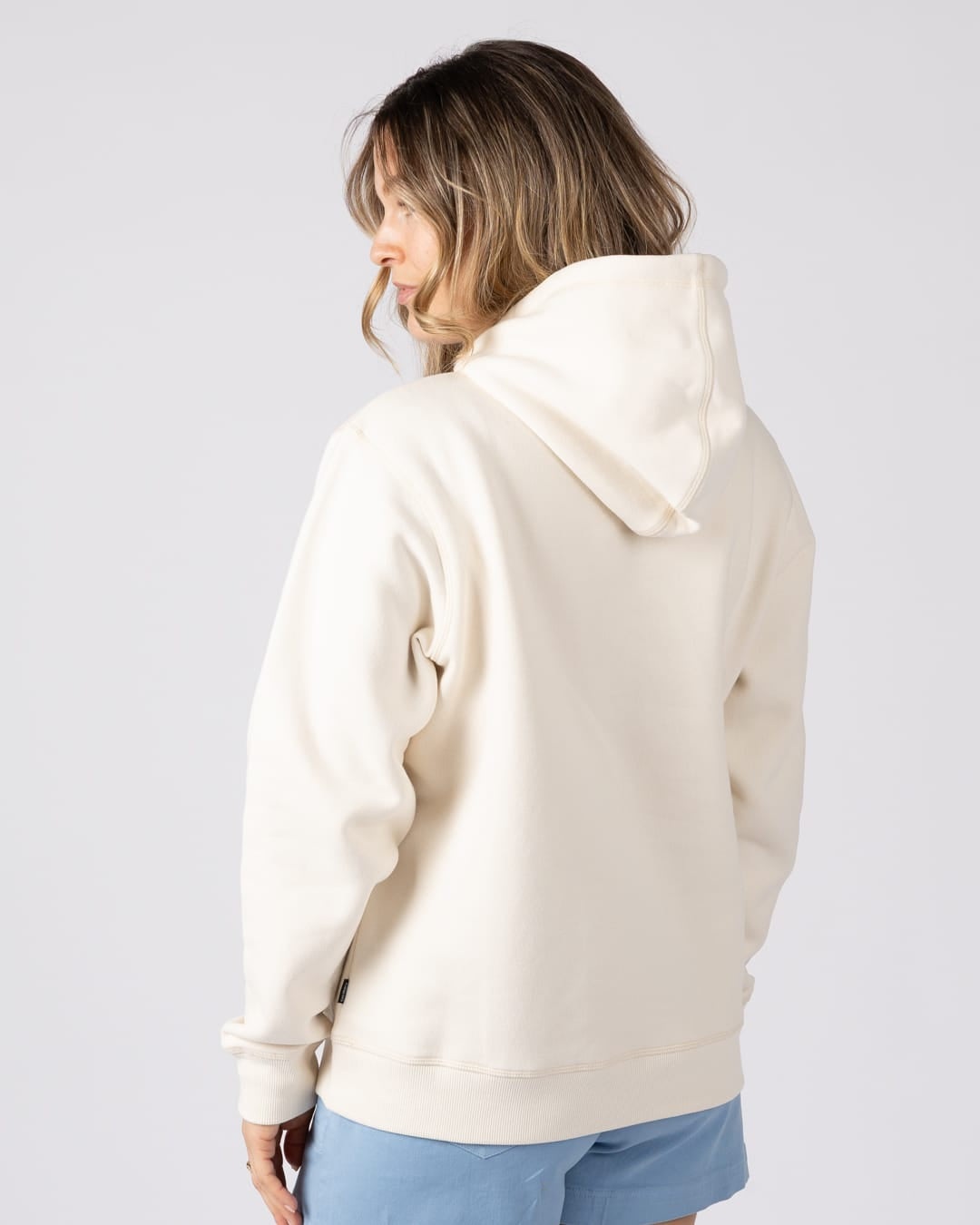 Offshore Womens Pop Hoodie in Cream