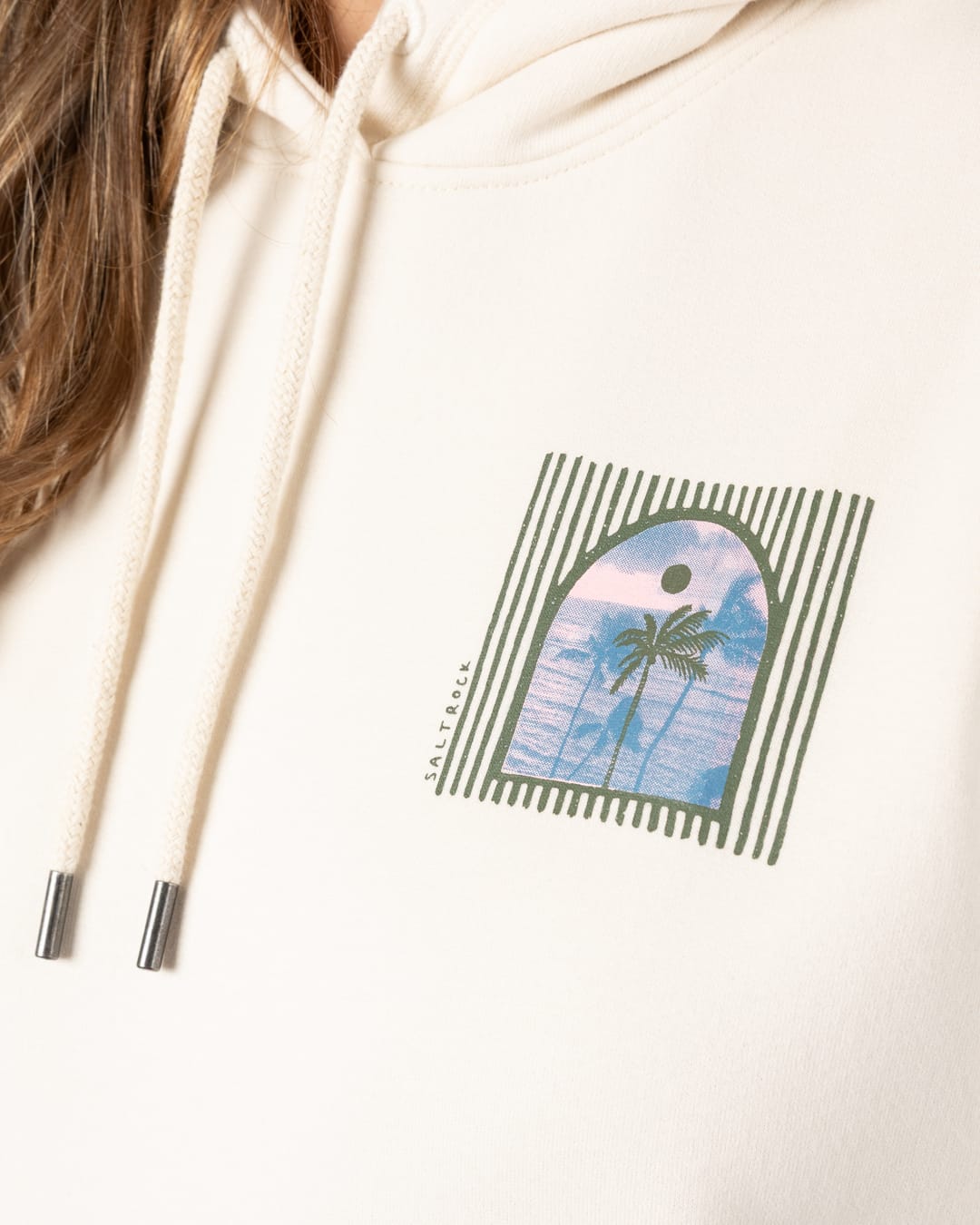 Offshore Womens Pop Hoodie in Cream