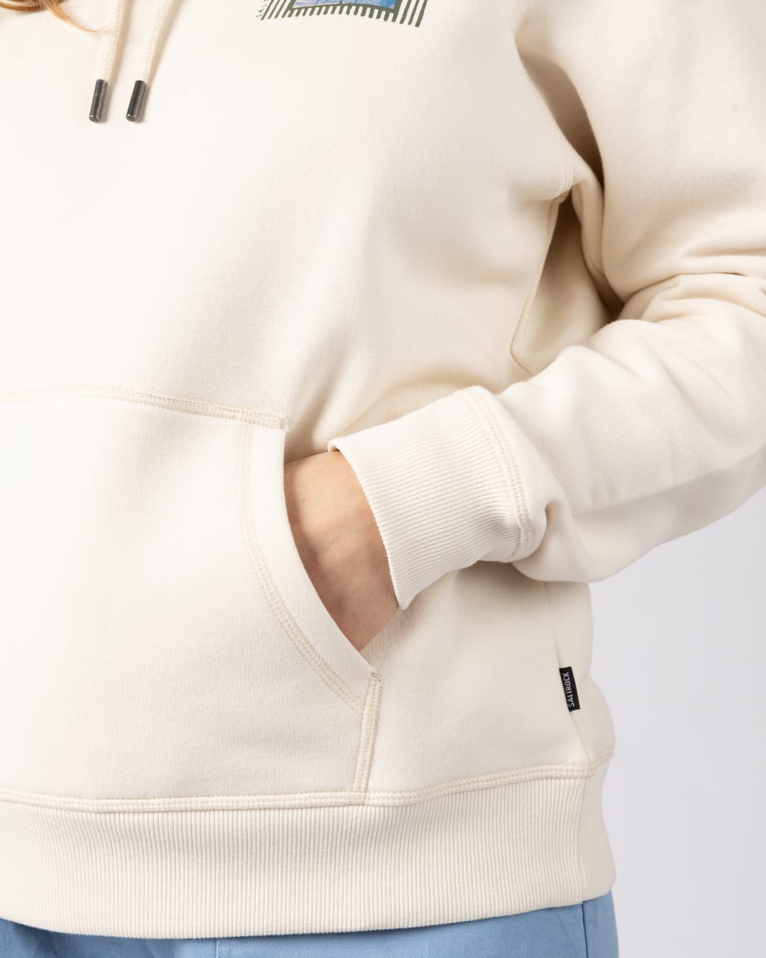 Offshore Womens Pop Hoodie in Cream