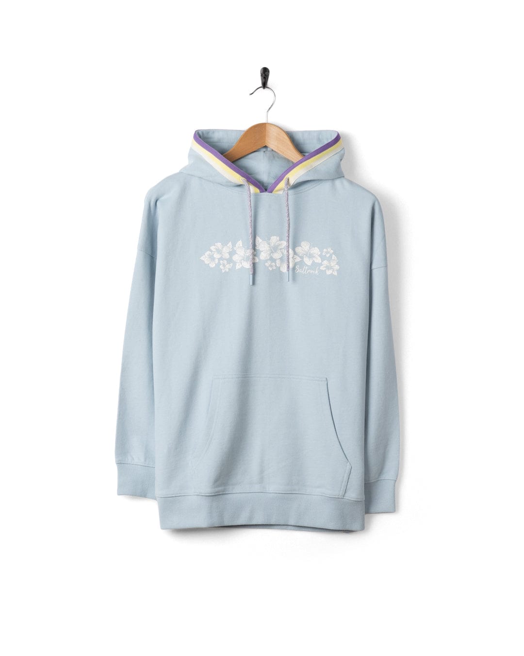 Leia Womens Oversized Pop Hoodie in Light Blue