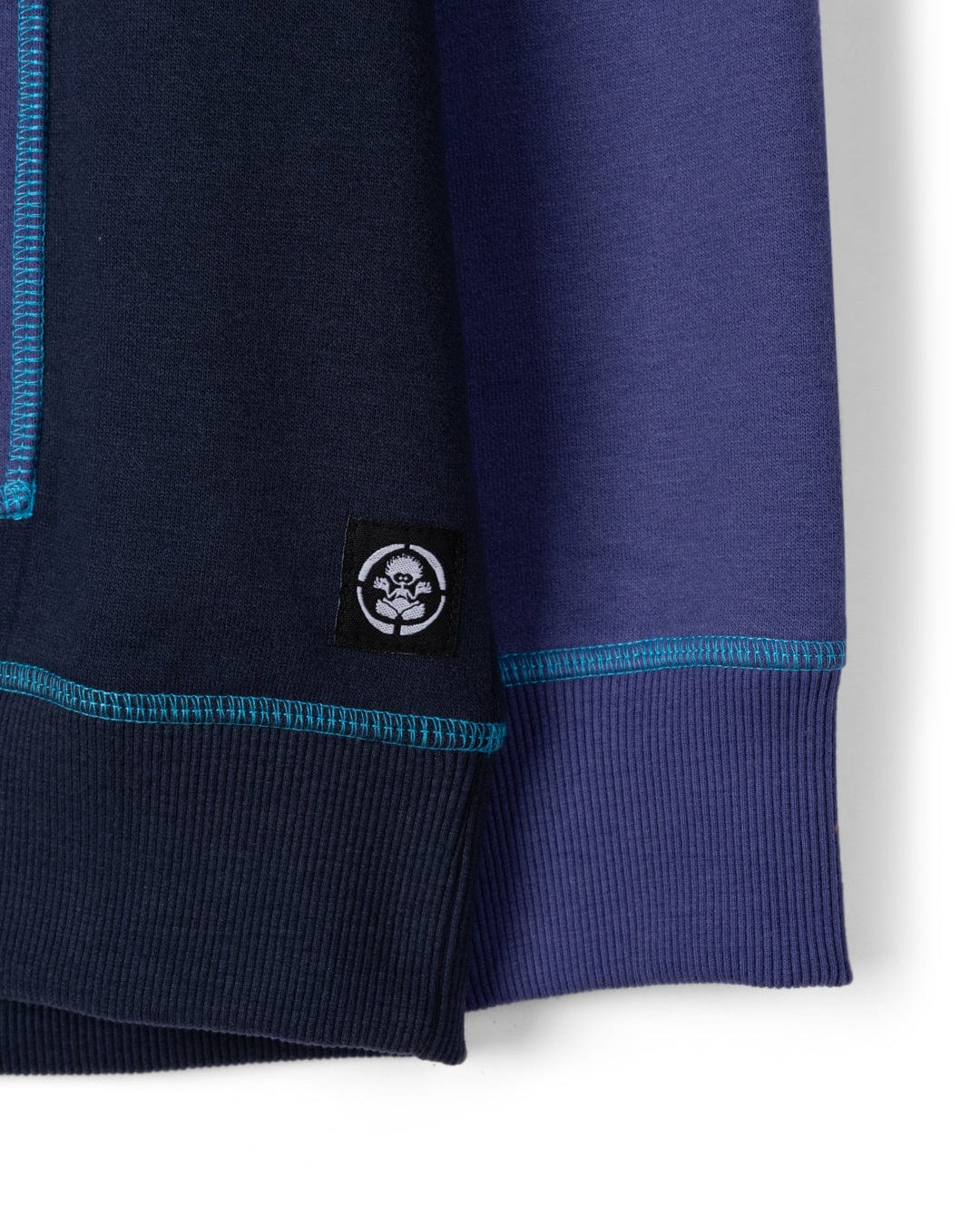 Arched Logo Zig Zag - Kids Zip Hoodie - Blue