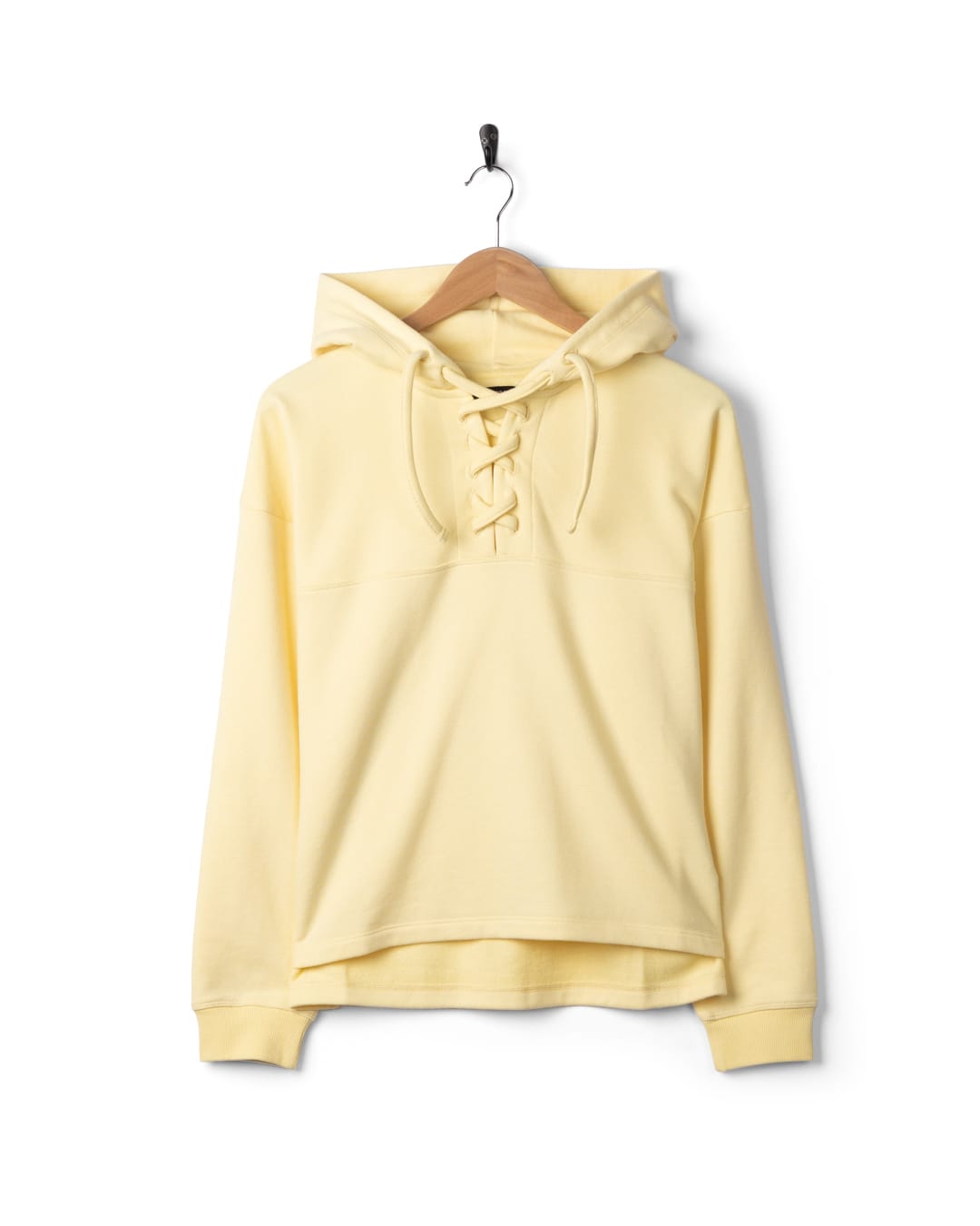 Delilah Womens Pop Hoodie in Light Yellow