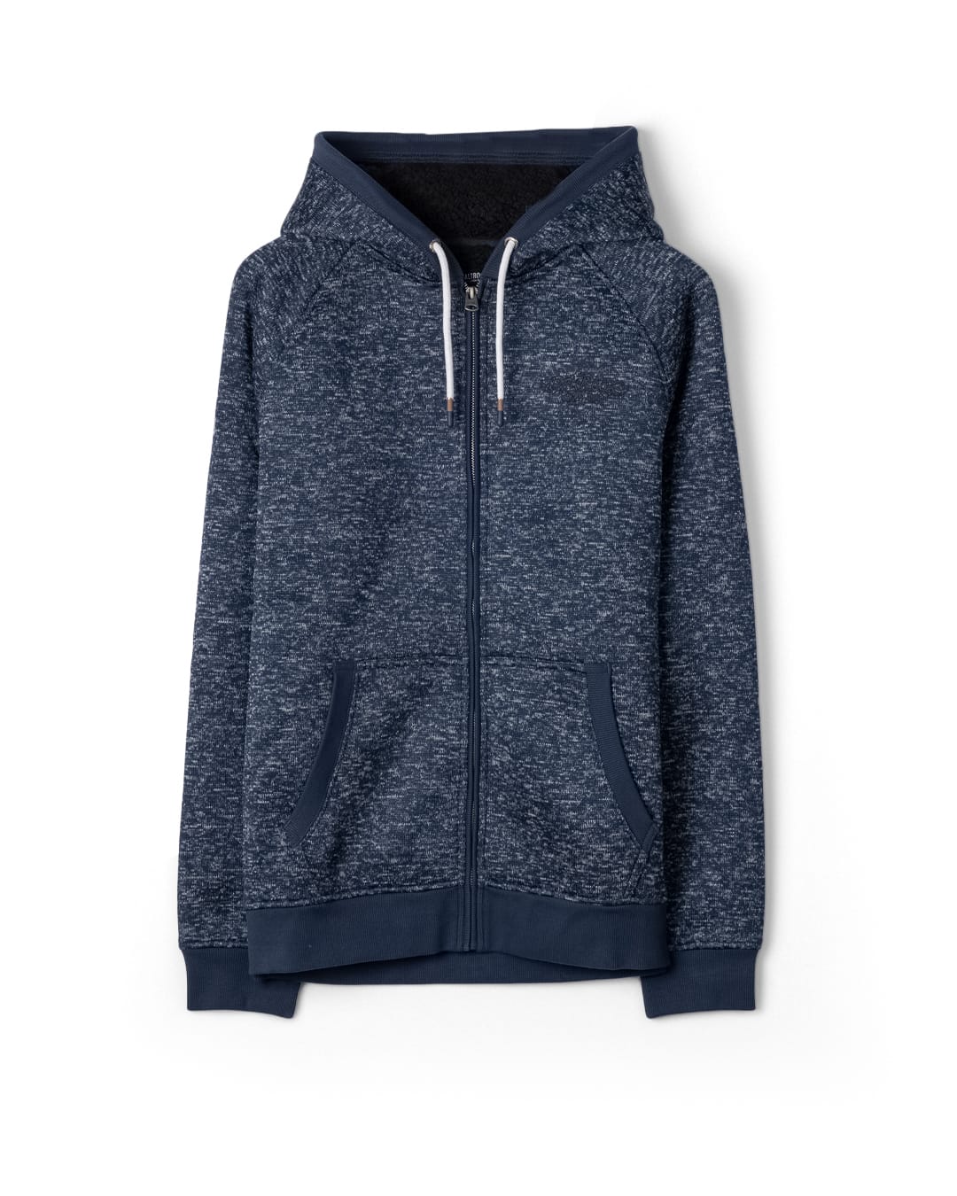 Carrow Mens Borg Lined Hoodie In Dress Blue